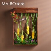 现代创意木质仿真绿植花艺墙面装 饰田园风家居室内样板间精美壁挂