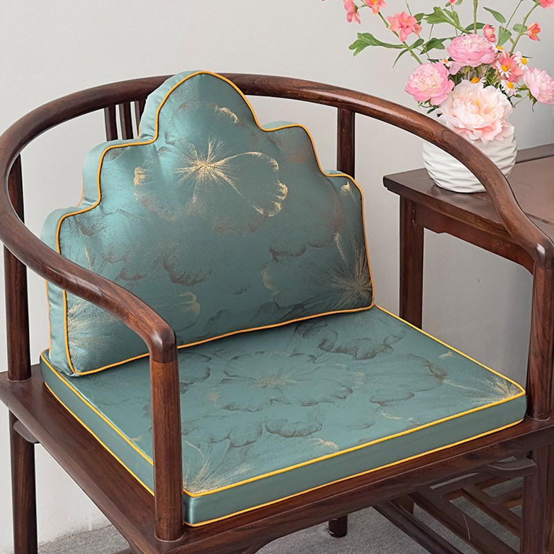 中式靠山枕茶椅垫圈椅坐垫靠垫防滑可拆洗定制云朵沙发抱枕靠背垫