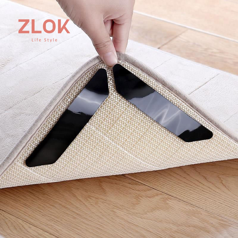 地毯地垫固定贴防滑梯形条状固定器大号多功能面胶贴物器8片装