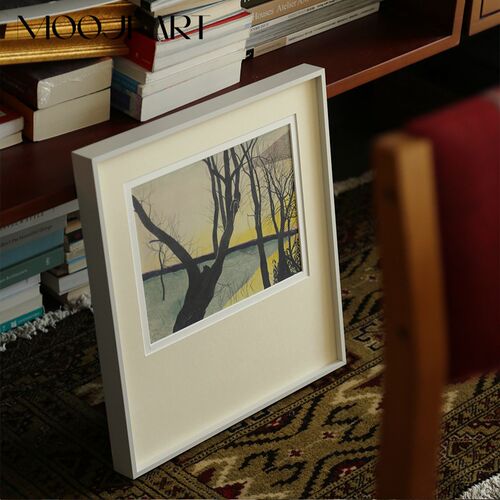 湖光掠影】木吉中古风客厅装饰画法式复古餐厅挂画卧室玄关壁画