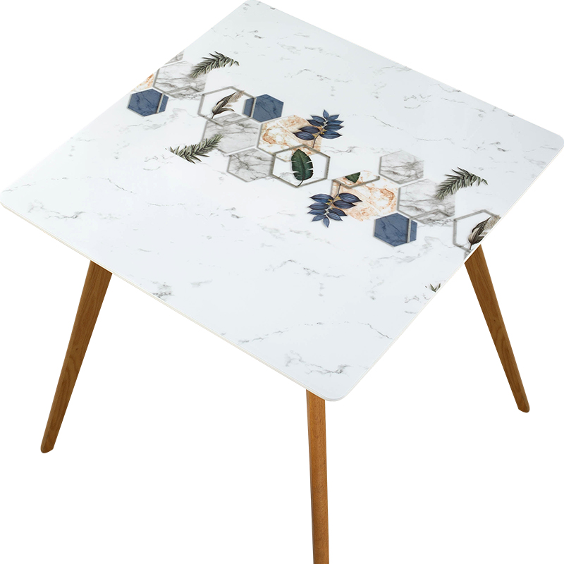 方桌桌布防水防油防烫免洗正方形塑料餐桌垫床头柜PVC茶几垫家用