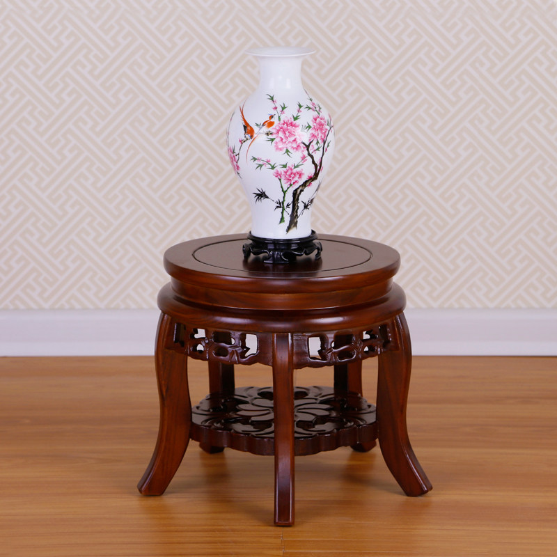 客厅实木花架子吊兰榆木质欧式室内盆景架阳台中式绿萝多层花盆架