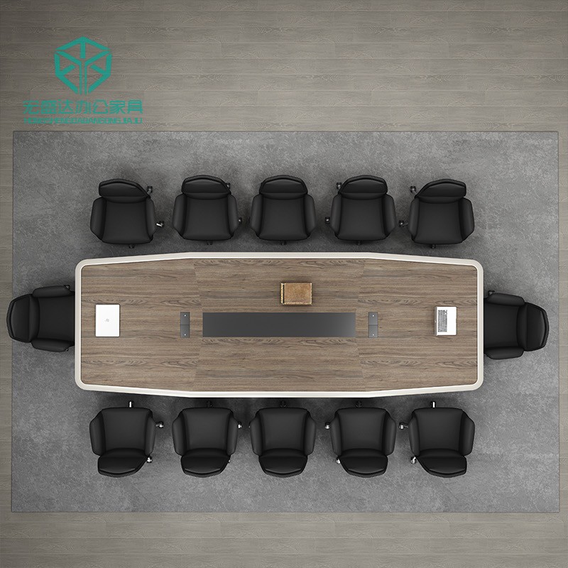 大型会议桌椅长条办公桌简约现代会议室接待洽谈桌小型接待桌