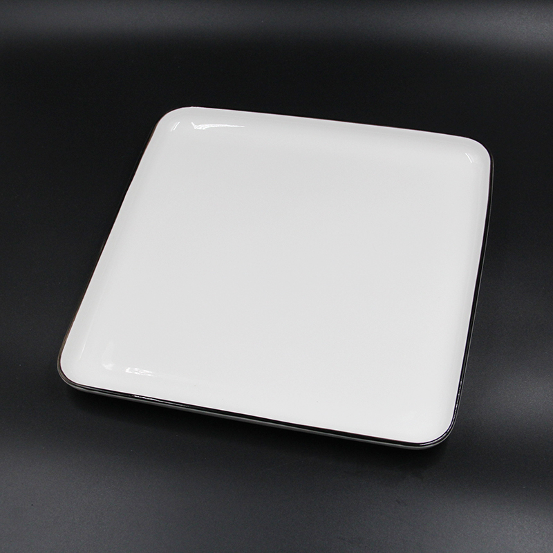 HuiYi rt长方形正方形陶瓷水彩调色盘 国画 丙烯调色盘 白瓷调色