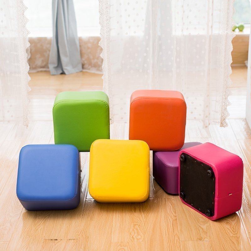 儿童小凳子可爱卡通宝宝彩色软皮凳时尚创意换鞋凳矮沙发凳小矮凳