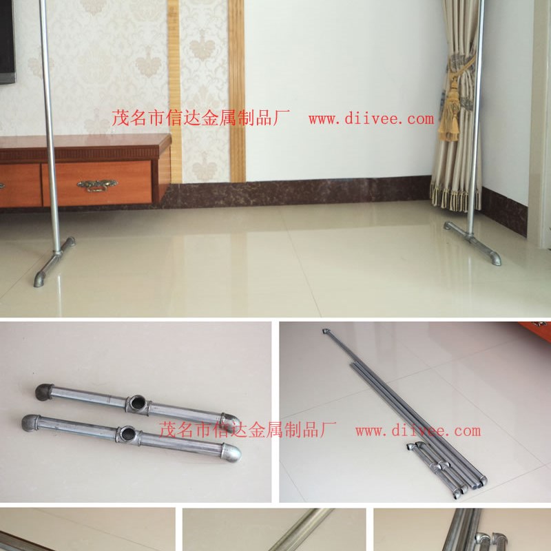 层衣架 水管落地晾衣架 上下层夜市摆摊架通用 镀锌钢管晾衣架