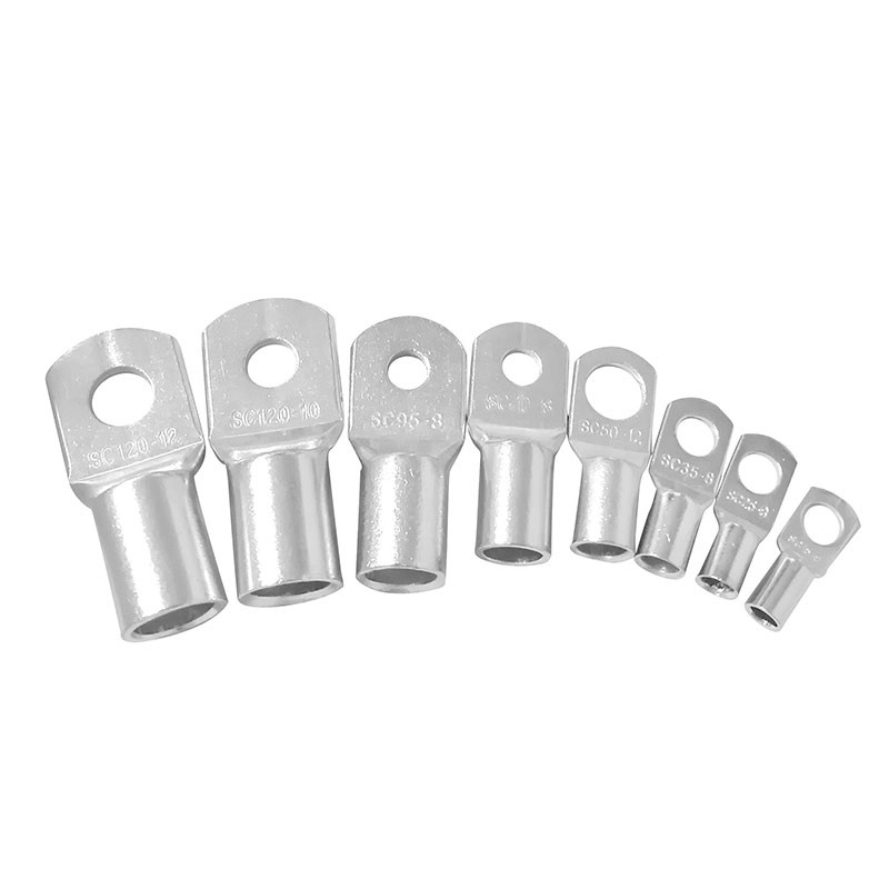 SC窥口短铜鼻子 70 95 0 1 185 平方镀锡紫铜管接线耳端子