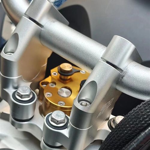 春风800Mt 车把加高后移减震底座加机械方向阻尼钛尺无损替换安装