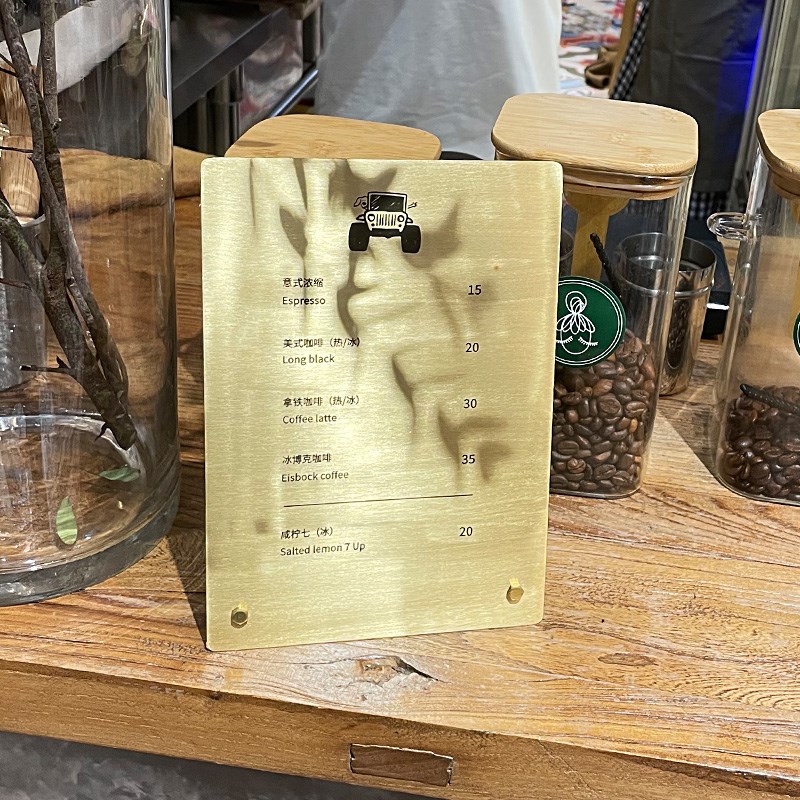 黄铜定制菜单价格展示牌桌牌黄铜二维码摆台立牌台签餐桌面菜单牌