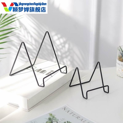 幼儿园美工区作品展示架开学桌面美术画展架子油画放置物铁艺托架