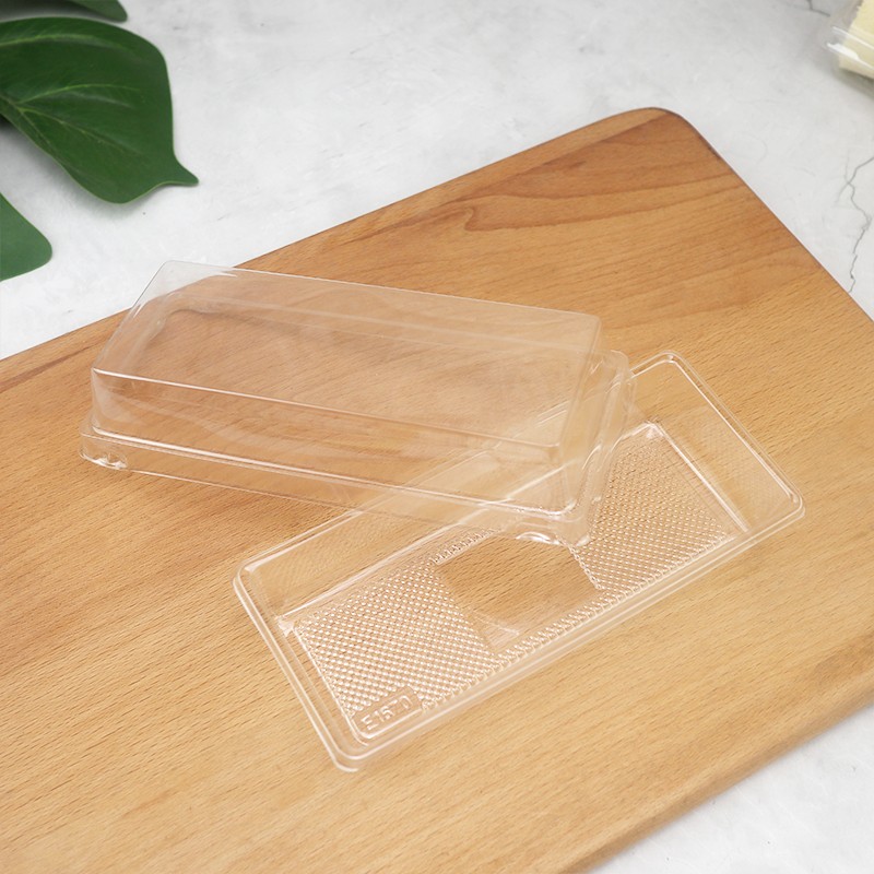 170蛋糕卷包装盒半熟芝士小瑞士卷长方形天地盖西点塑料盒