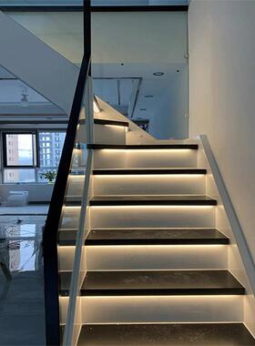 新款C两YJ-LTD11线网红升级人体P光电感应灯智leLd灯流能水追逐踏