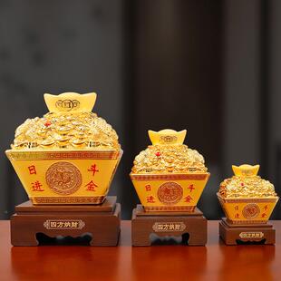 新储款存日斗金钱罐家ZRK居客厅玄关装饰可进进不可取聚宝盆蓄罐