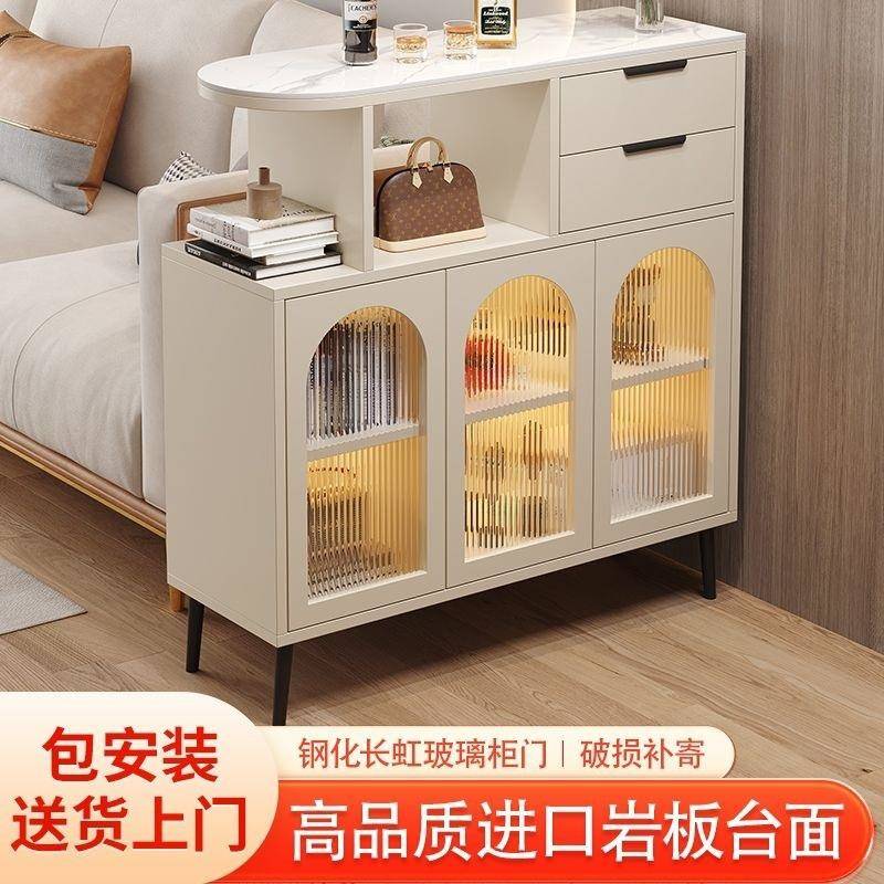 奶吧台家客厅油实用木隔断小户型柜HZJ餐边一体柜中岛现代酒简约