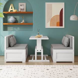 实木沙发床两用可折叠带书桌现代简约客厅小户型卡座多功能储物床