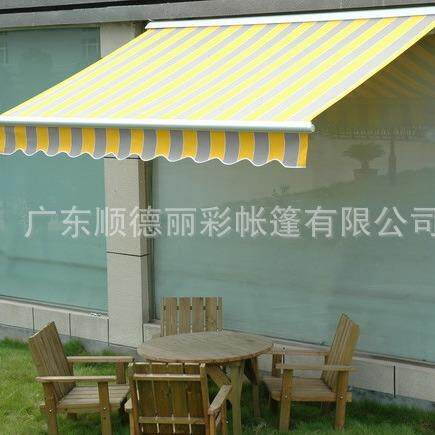 厂家销铺电店动手动防雨遮阳直帘门面户外庭院伸缩lc122篷天幕篷