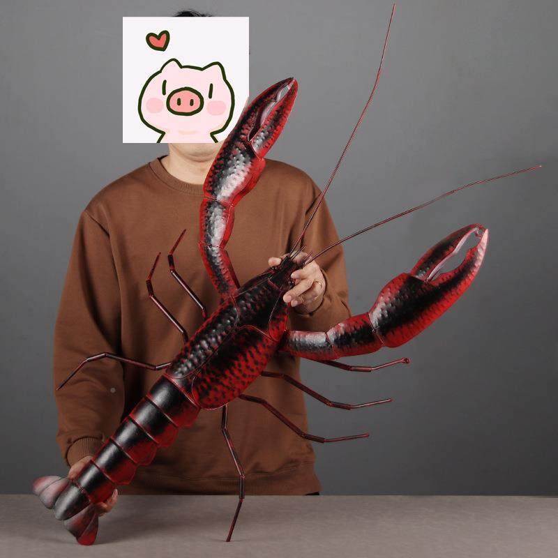 挂真大号虾龙模型件手工铁艺海鲜店餐厅仿商铺创意家居KPF装饰品