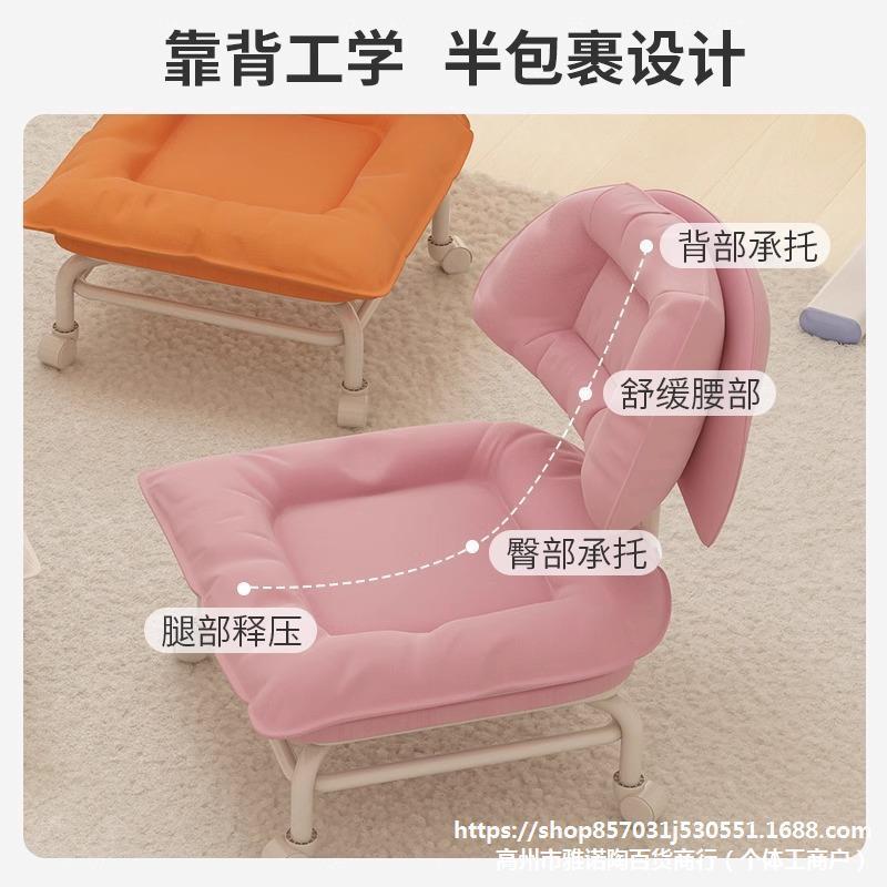 万向脚小凳子软轮座滑轮矮凳带娃QSSL—S儿童椅子靠家背圆凳用美