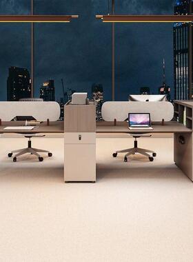 卡座办桌员工位公简约现代办公椅组合四桌人职员公办桌财务Q768S9