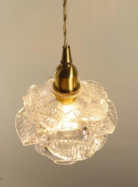 小玫瑰浪漫美法式头小吊灯卧室复古全式轻奢KFB客厅铜餐床厅吧台