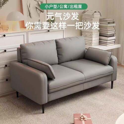 简约现代三小型沙发公寓出租房客厅办室接待服装店公AL123双人小