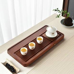 花梨木茶盘客厅家用整块实木茶台排水电木茶盘小号储水托盘干泡台