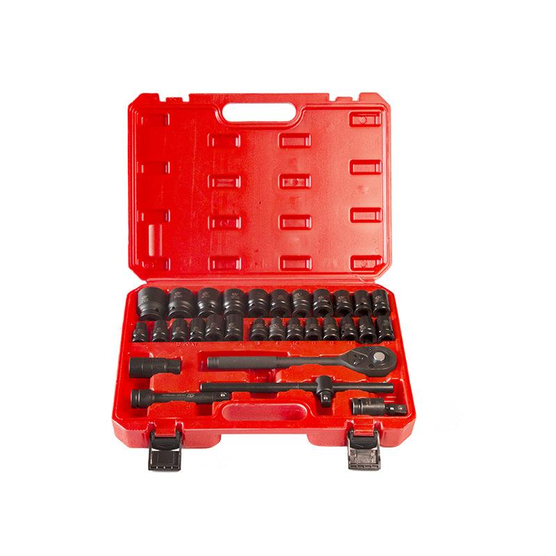 骋汽龙1/2寸短气CJF动套筒扳手组套动风炮套筒头修气汽保工件具30