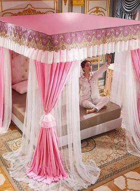 CB20双25锈新款双横杆三开不钢落地层500025遮光帘蚊帐1.5m1们.8m