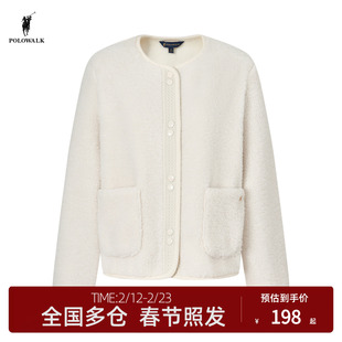 POLOWALK旗舰店女式外套保罗秋冬新品摇粒绒气质时尚淑女风外套衣