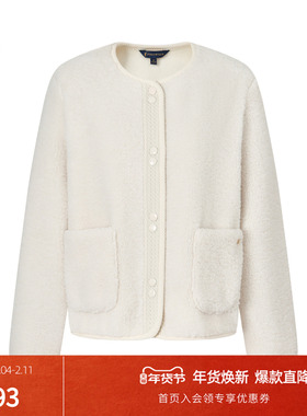 POLOWALK旗舰店女式外套2025秋冬新品摇粒绒气质时尚淑女风外套衣