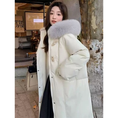 羽绒棉服女中长款2025年新款爆款棉衣韩版冬季加厚过膝棉袄外套潮