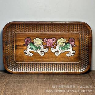 大量仿古草花梨木雕刻长方茶盘摆件茶具茶盘木质茶社茶室直播