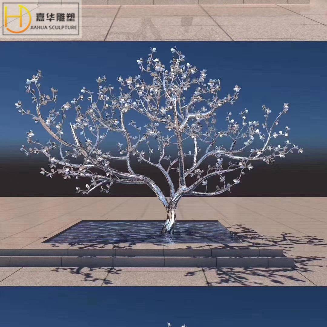 不锈钢树枝雕塑户外仿真树藤景观装饰园林造景艺术品抽象铁艺树枝