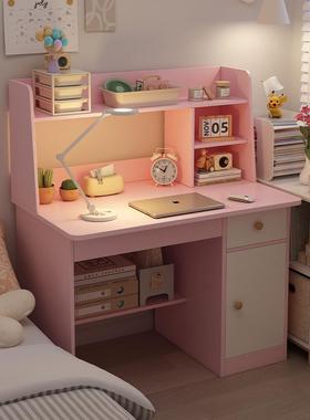 电脑桌台子式家用桌书柜一体小户型桌卧室床头简易学88141书生写字桌