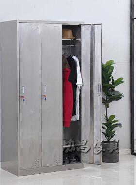 苏州三门不锈更衣柜34工厂车间员工健身房0宿QTI钢存包储物舍柜收