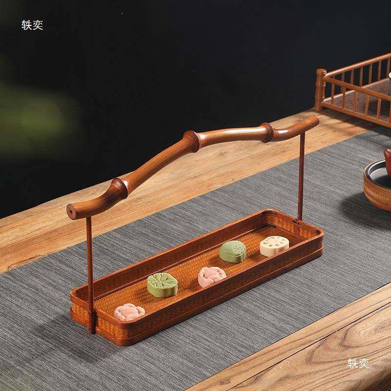 手工竹编大CUA漆提篮式复茶具收筐家用圆纳形水果古中篮点心篮竹,鲜花速递/花卉仿真/绿植园艺,其它园艺用品,淘宝优惠券,粉丝福利购,淘宝优惠卷