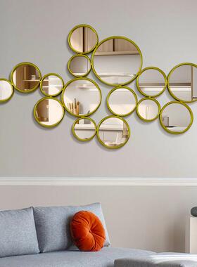 式简约艺术子餐厅客厅沙发背景卧室壁玄68086饰关墙面镜装饰镜欧子