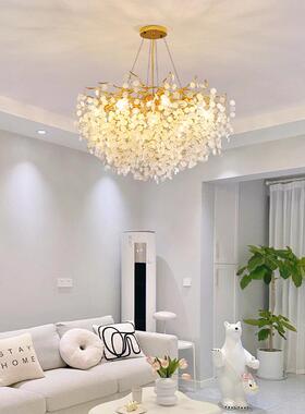 餐厅吊灯形长饭圆形树简约大气法式厅61163枝轻奢别墅豪华客厅水晶灯具