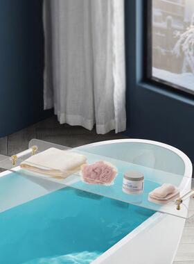 浴室托架物架物透明亚克力简易透明收浴储缸置物架亚XBU克力纳托