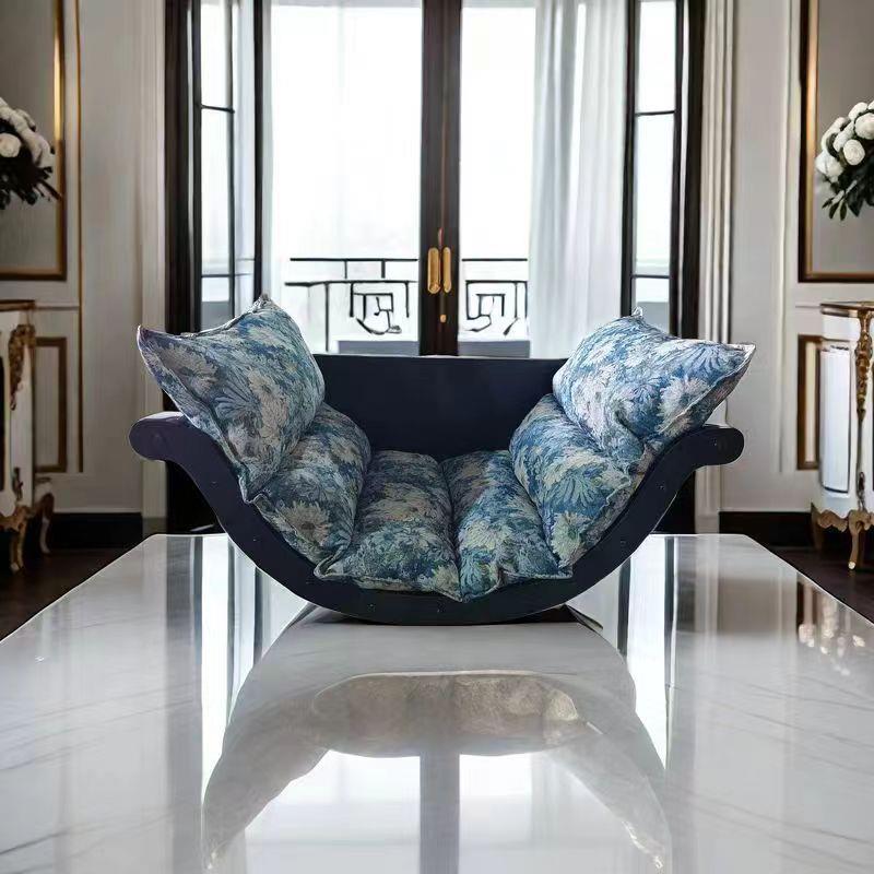 香蕉船摇椅简约单人沙发新款休家居GBC躺椅客厅用复家古闲摇休摇