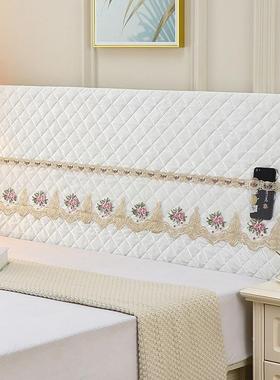 6利绒床头罩弹力全32406包木板床大头套罩木通用夹棉木板床意床质头