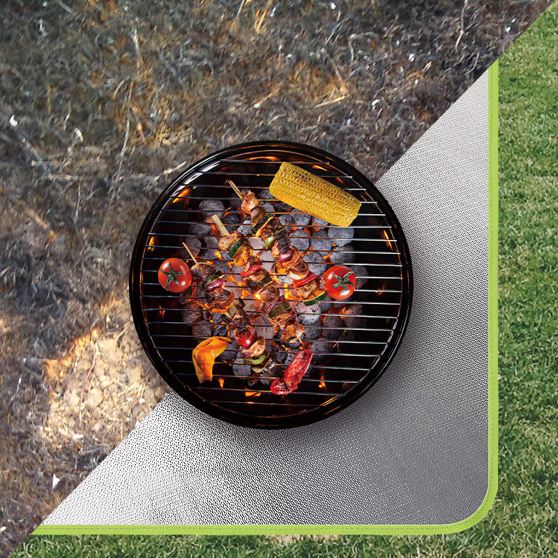亚马逊热销BBQ烧烤垫防火隔热耐高温火坑垫 地板庭院草坪保护地垫