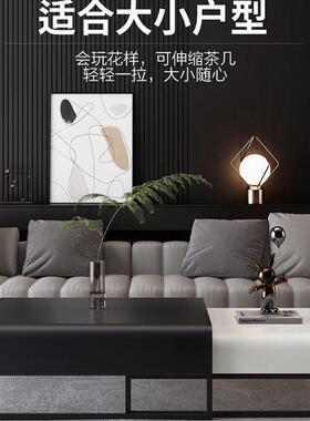 代奢小茶几式极现简小户型可伸缩橙色皮面WIA客厅轻家用2025新款