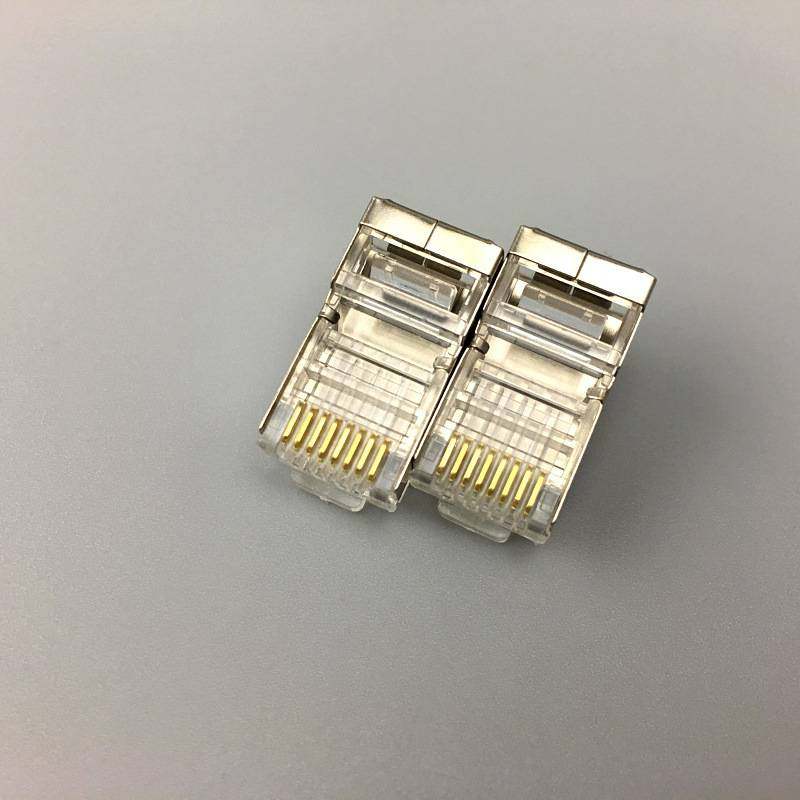 六类屏蔽水晶头CAT6千兆屏蔽6类屏蔽网线水晶头1000个