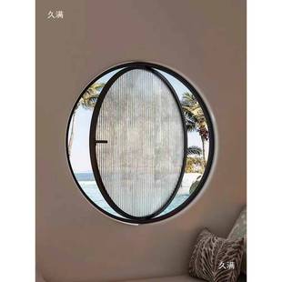 NLC月亮玻窗室窗红内防窥圆形璃阁楼景观圆窗户艺术窗网浴室旋转