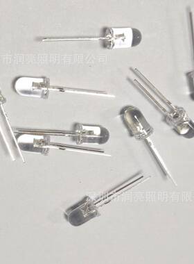 5mm极红绿无色双透明高亮插件l红光翠绿ed发光二极管85743指示灯珠品质