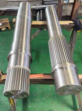 大型械传动非标齿轮花键轴自由锻多种规开格渐机轴线花键花IMQ键