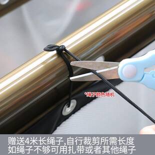 高楼层晾衣防掉网兜阳台晾衣服防护网户外伸缩晾衣防风吹衣