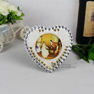 贴钻珍珠六角花心形框欧式现代实用KUT别相墅家装饰架摆居台相像