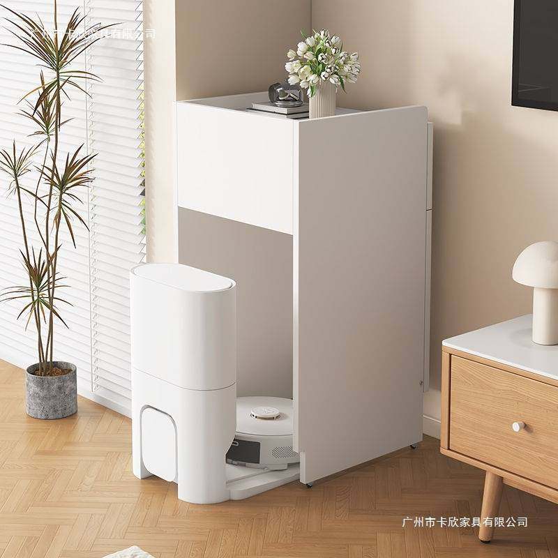 新款扫地机器人置物架基站收纳云鲸石头科沃斯追觅上方柜移动带轮